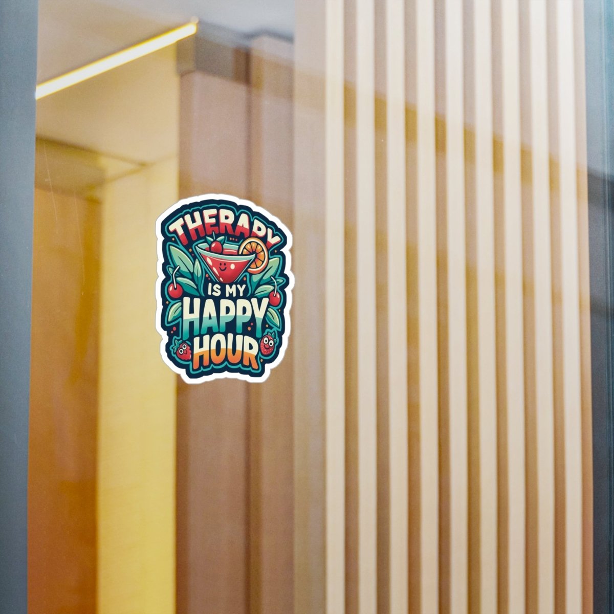 Therapy Is My Happy Hour Sticker - Self - Care Shirts