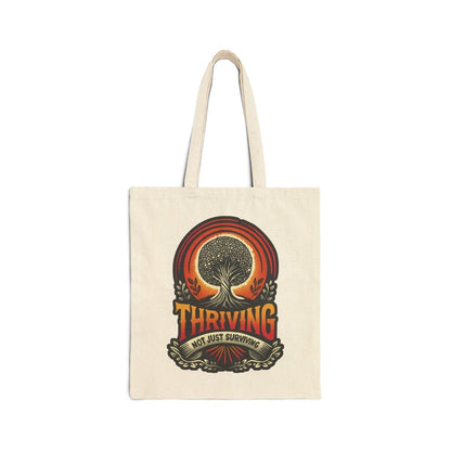 Thriving Cotton Canvas Tote Bag - Self - Care Shirts