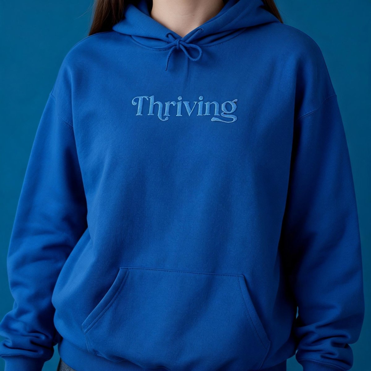 Thriving Embroidered Hoodie - Self-Care Shirts