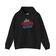 Trauma Queen funny mental health trauma survivor hoodie - hand-drawn design - Self-Care Shirts