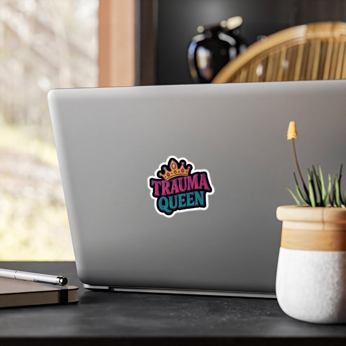 Trauma Queen Sticker - Self - Care Shirts