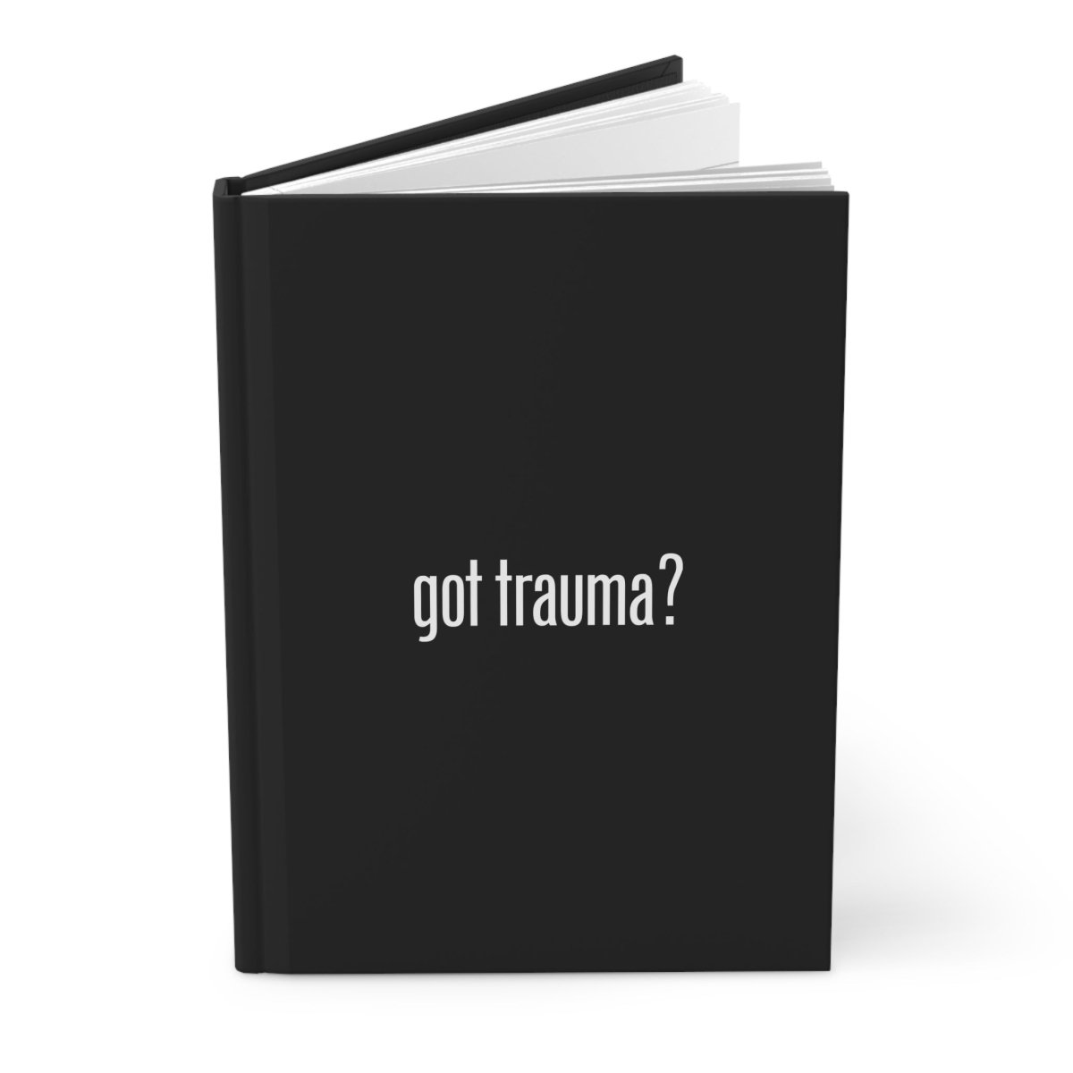 Trauma Recovery Journal, Black Hardcover Notebook - Self-Care Shirts for mental health