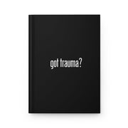 Trauma Recovery Journal, Black Hardcover Notebook - Self-Care Shirts for mental health