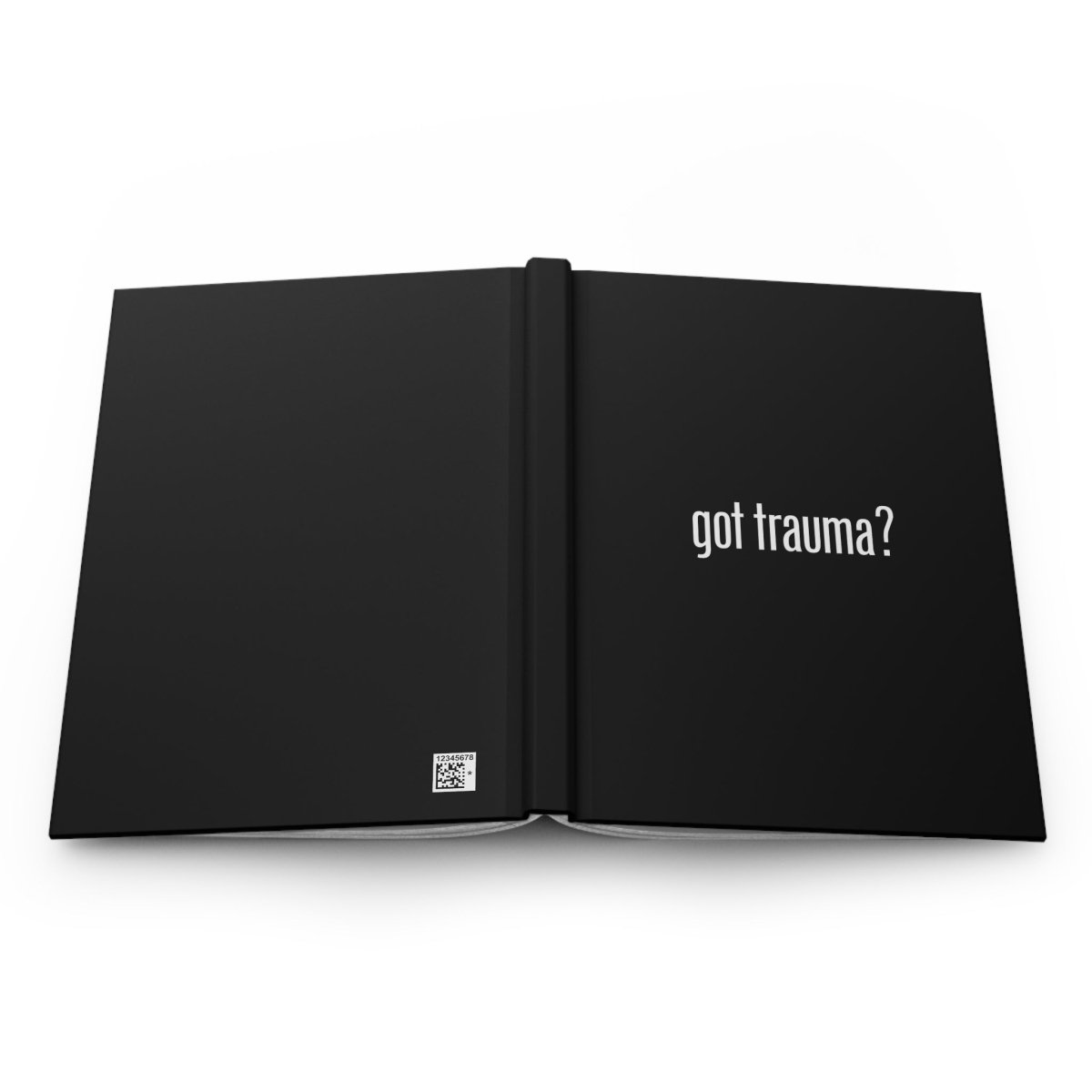 Trauma Recovery Journal, Black Hardcover Notebook - Self-Care Shirts for mental health