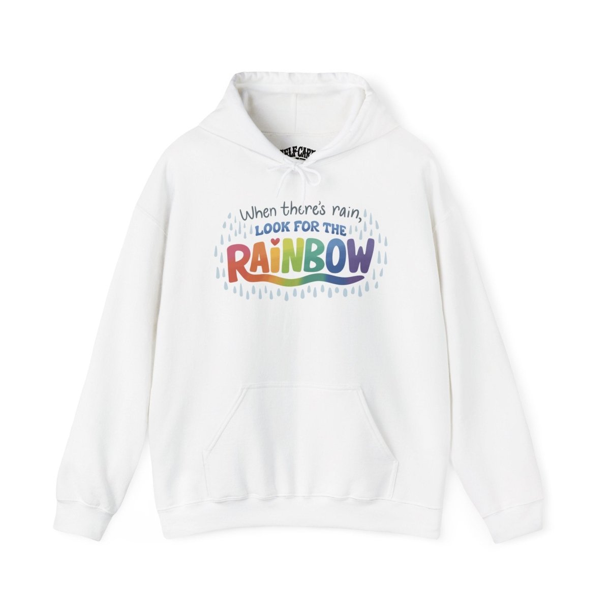 Look for the Rainbow mental health hoodie - colorful rainbow hand-drawn design - Self-Care Shirts