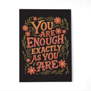 You Are Enough Exactly as You Are Postcard - Self-Care Shirts