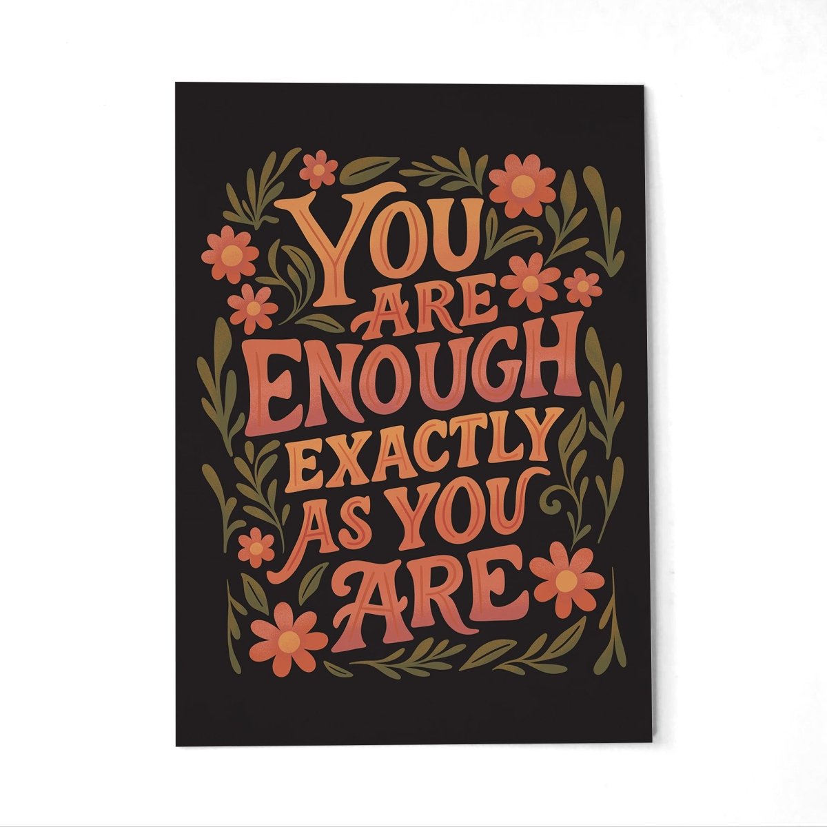 You Are Enough Exactly as You Are Postcard - Self-Care Shirts