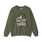 You Can Do Hard Things Brown Sweatshirt - Self - Care Shirts