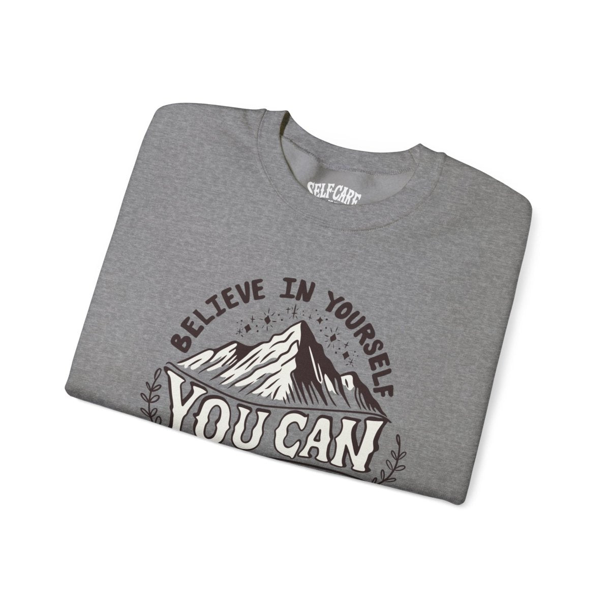 You Can Do Hard Things Brown Sweatshirt - Self-Care Shirts for mental health