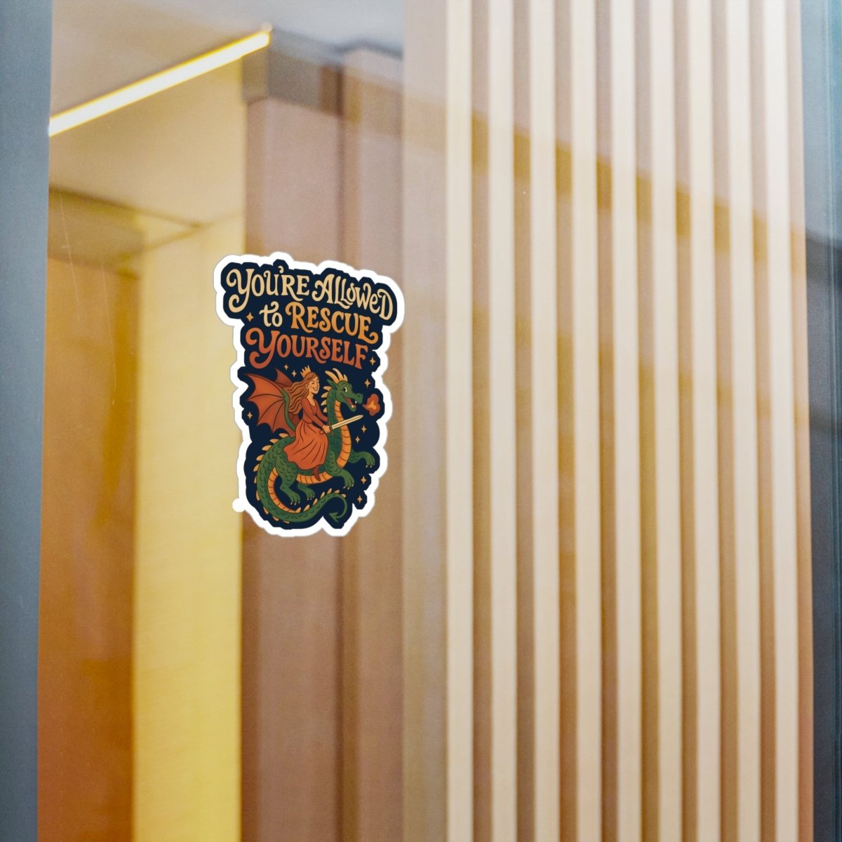 You're Allowed to Rescue Yourself Sticker - Self - Care Shirts